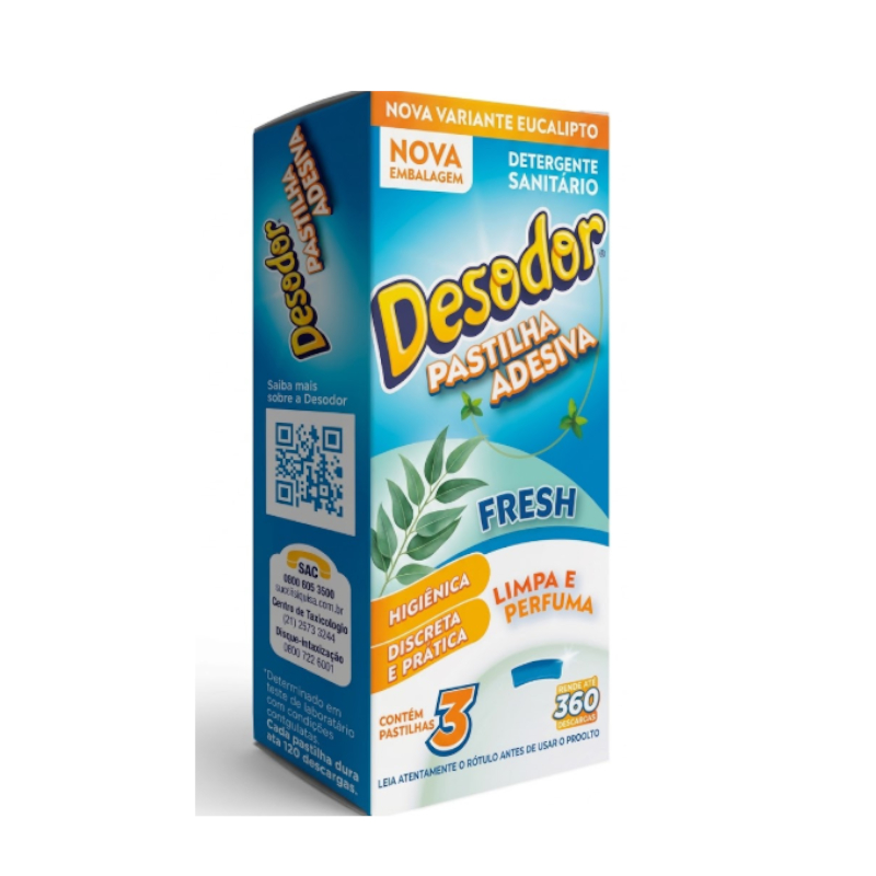 DESODOR PASTILHA ADESIVA 33G FRESH C/3