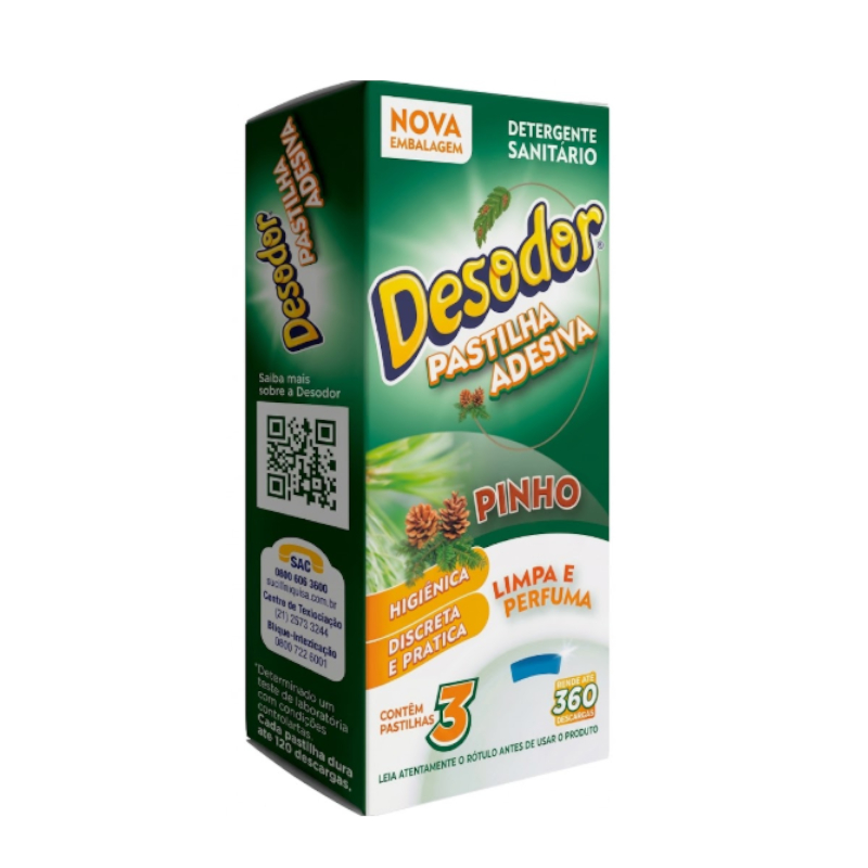 DESODOR PASTILHA ADESIVA 33G PINHO C/3