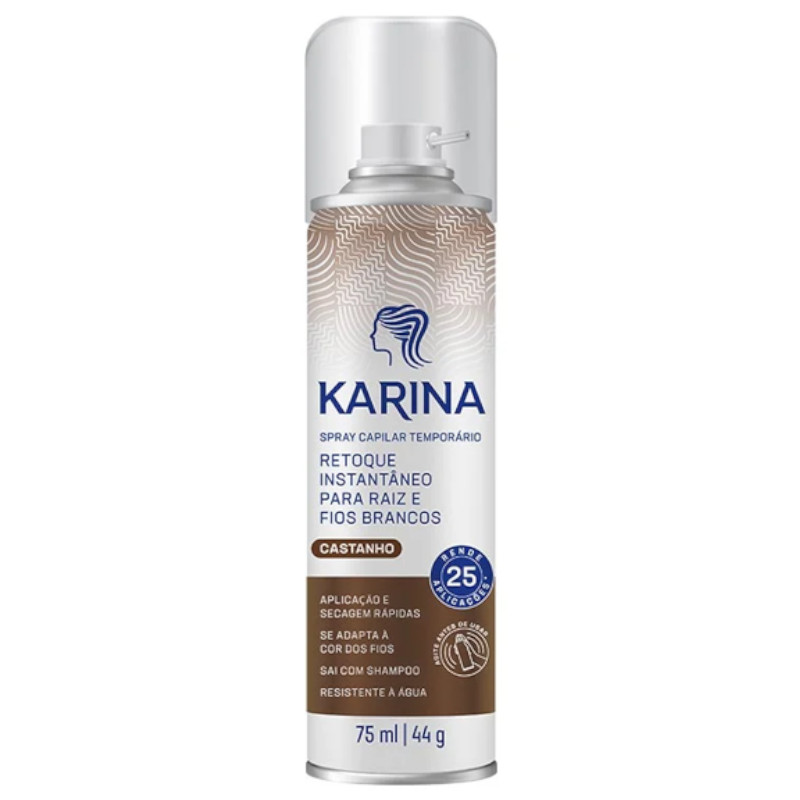 KARINA HAIR SPRAY RETOQUE 75ML CASTANHO