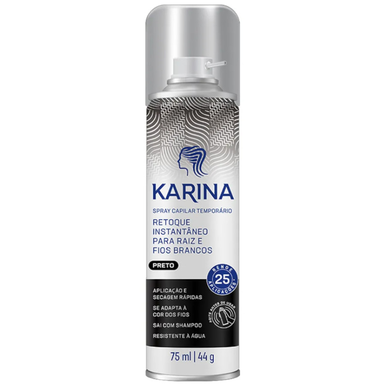 KARINA HAIR SPRAY RETOQUE 75ML PRETO