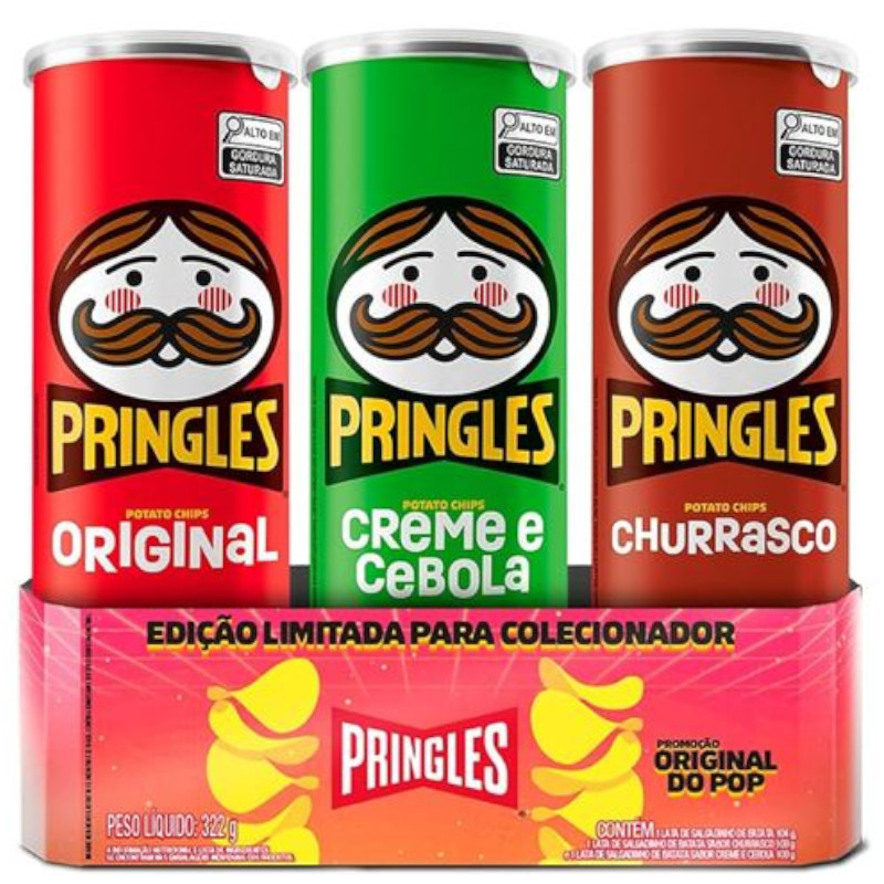 PRINGLES BATATA RETRO C/3 ORIG/CEBO/CHUR
