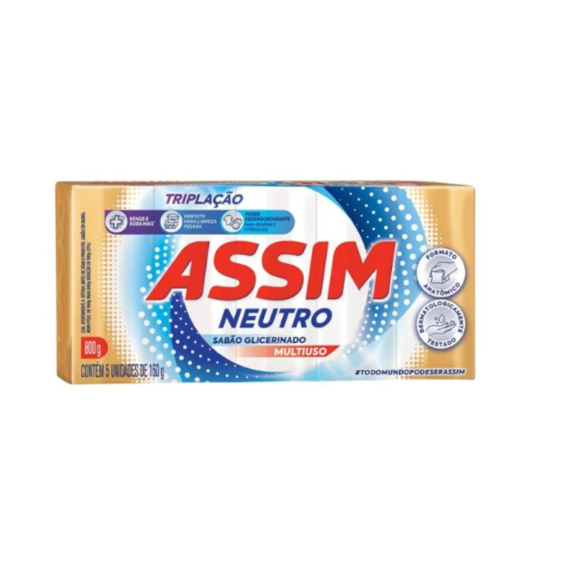 SABAO BARRA ASSIM 160G NEUTRO C/5