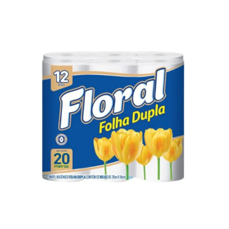 PAPEL HIG FLORAL DUP 20M PC/12