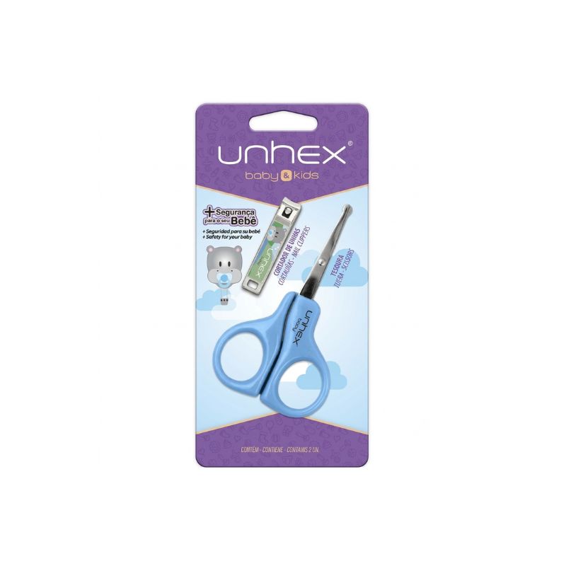 MERHEJE CORTADOR+TESOURA UNHEX BABY AZUL