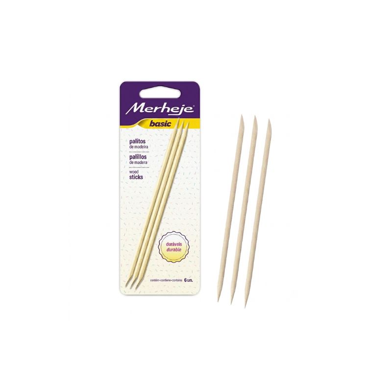 MERHEJE PALITO MADEIRA UNHAS BASIC C/6